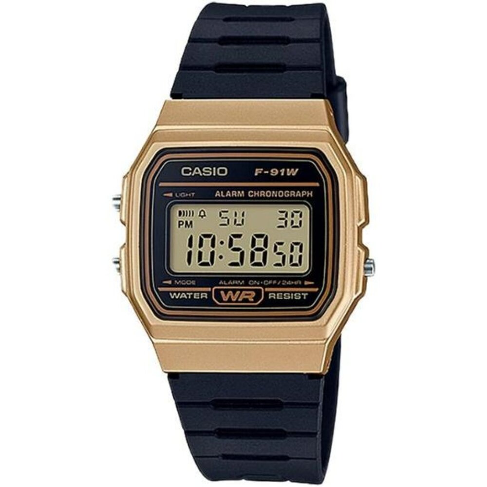 casio f91w digital watch black lightweight alarm stopwatch led 7 year battery